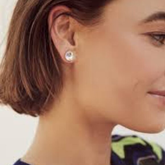 NWT Kendra Scott "Jolie" Stud earring in 14kt Silver plate over brass! - Picture 9 of 9